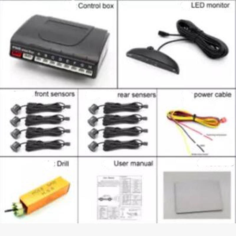 Capteur-de-stationnement-de-voiture-avec-affichage-num-rique-LED-et-8-capteurs-Radar-avant-ou