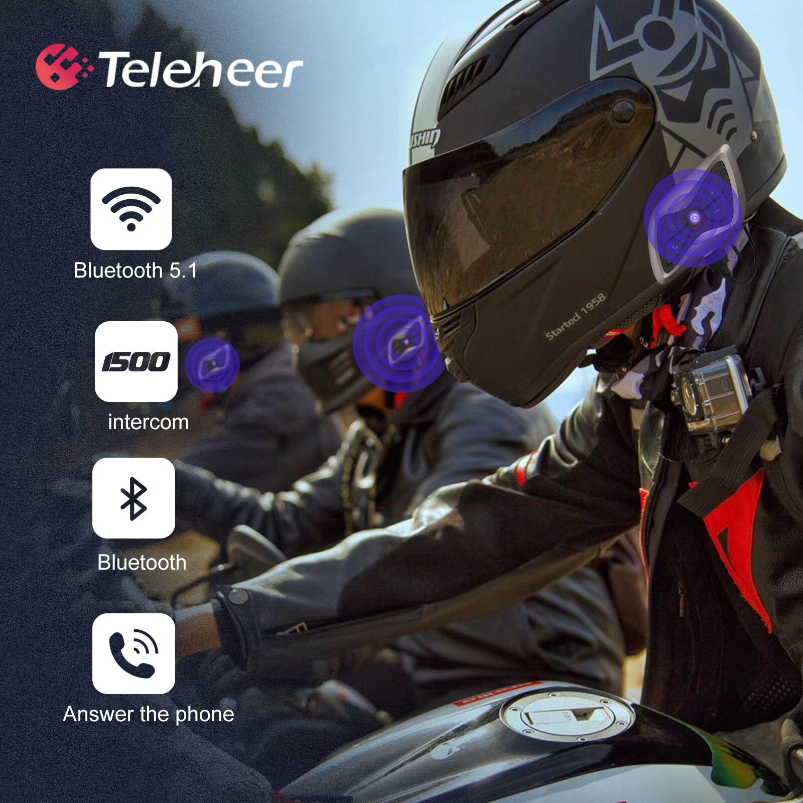 Teleheer-oreillette-Bluetooth-T6-Plus-pour-Moto-appareil-de-communication-pour-2-motocyclistes-kit-mains-libres