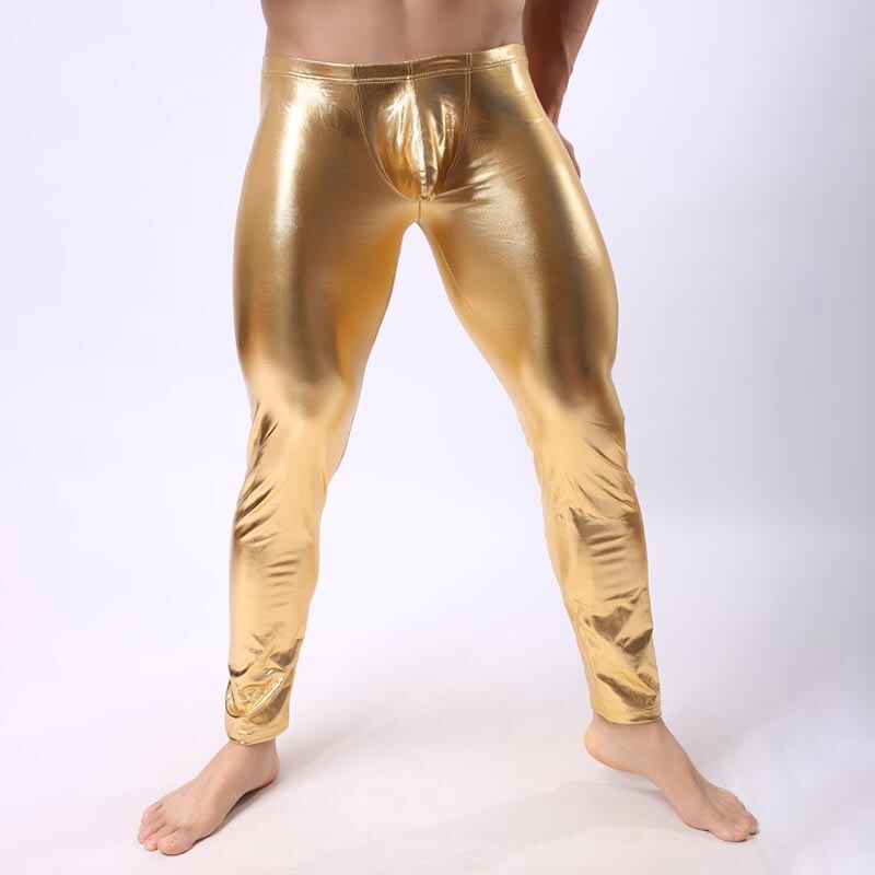 Leggings-en-Faux-cuir-pour-homme-collant-Sexy-taille-basse-extensible-soyeux-et-brillant-sous-v