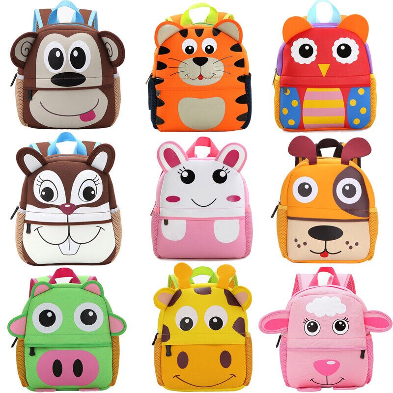 Sac-dos-d-cole-3D-pour-enfant-en-bas-ge-cartable-mignon-avec-animaux-de-dessin