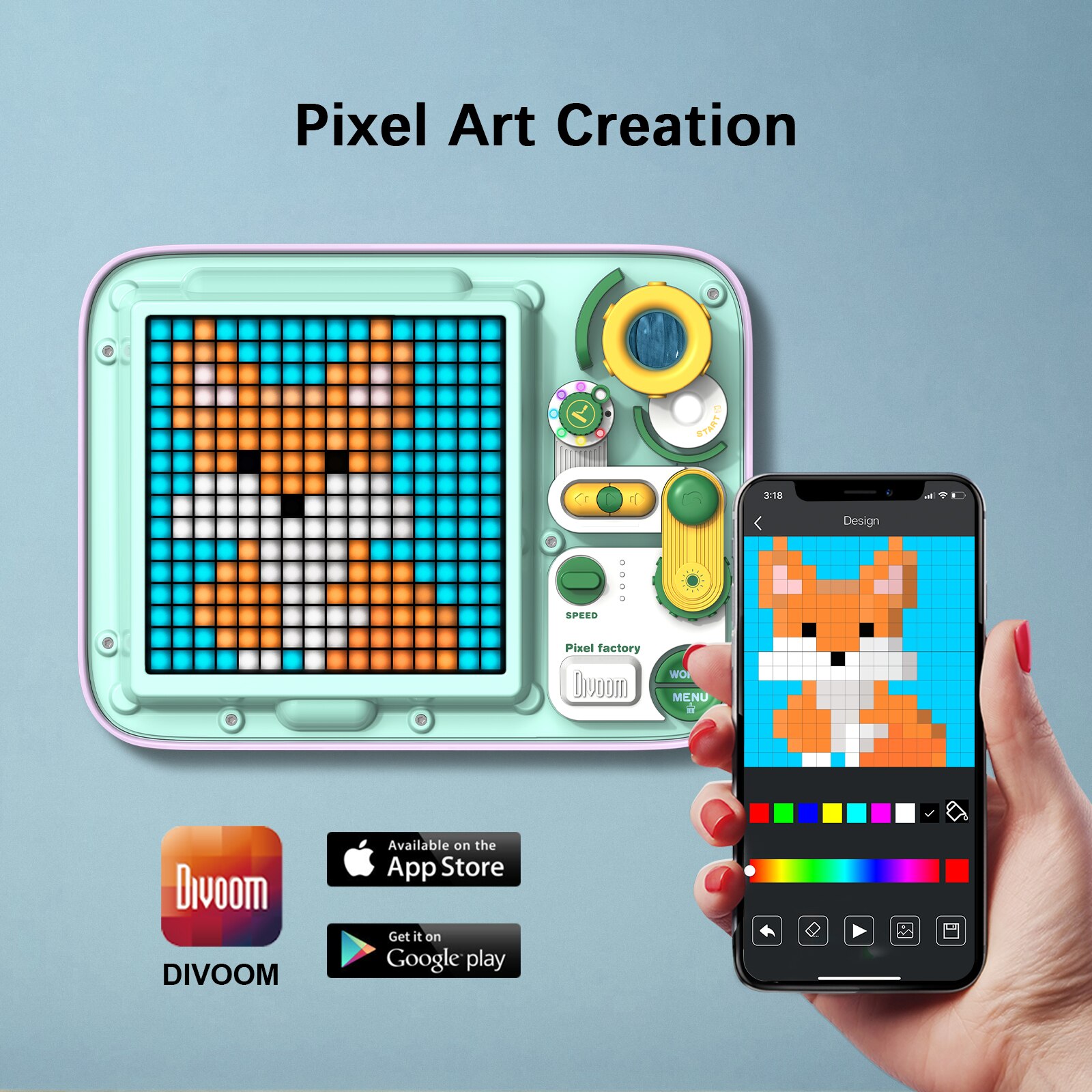 Divoom-cadre-num-rique-Pixel-Factory-affichage-artistique-Pixel