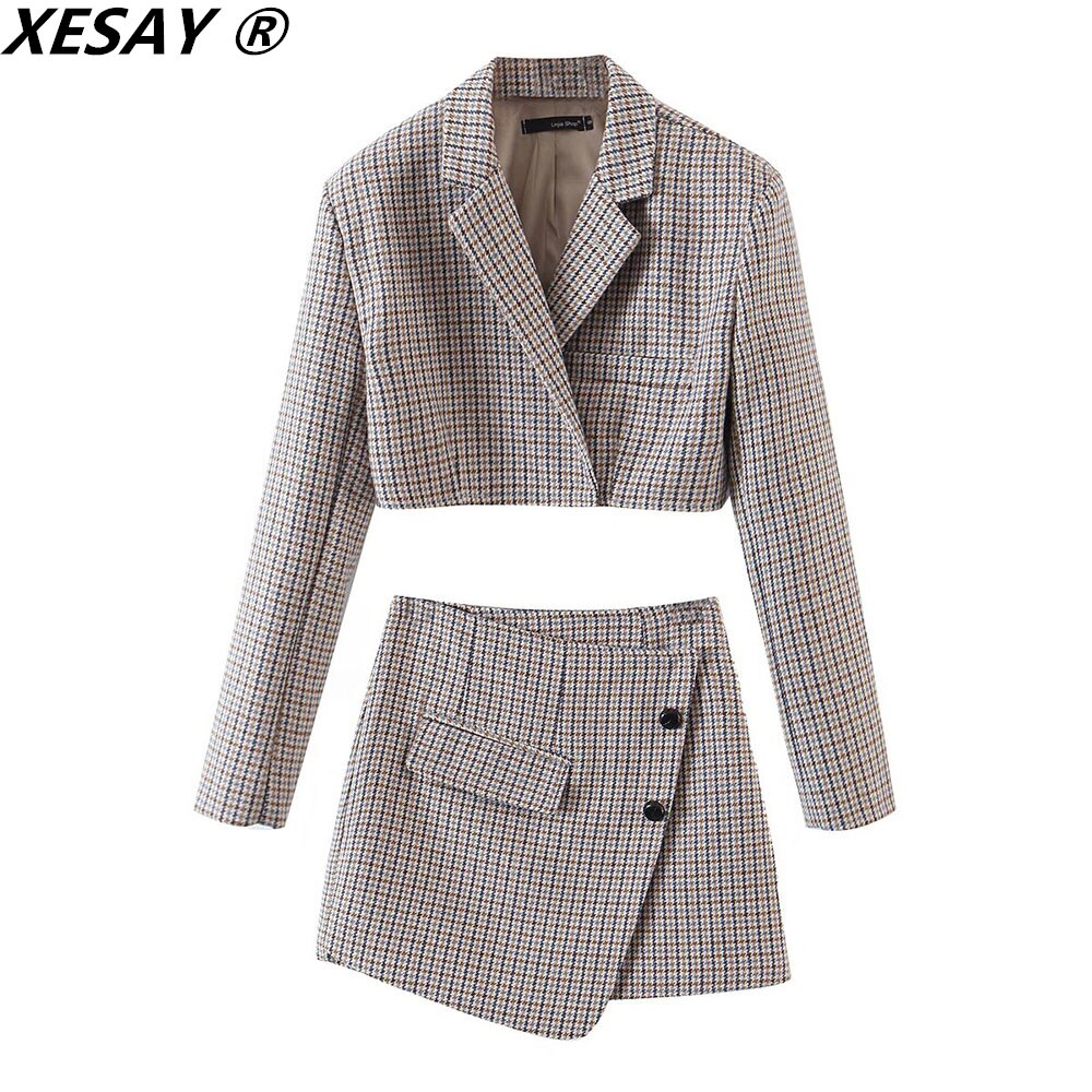 XEASY-ensemble-jupe-avec-veste-pour-femme-2-pi-ces-Blazer-court-taille-haute-Mini-jupe