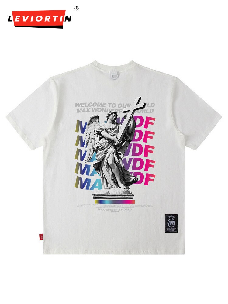 T-shirt-manches-courtes-pour-hommes-style-Hip-Hop-Streetwear-Harajuku-ample-pour-Couples-surdimensionn-en