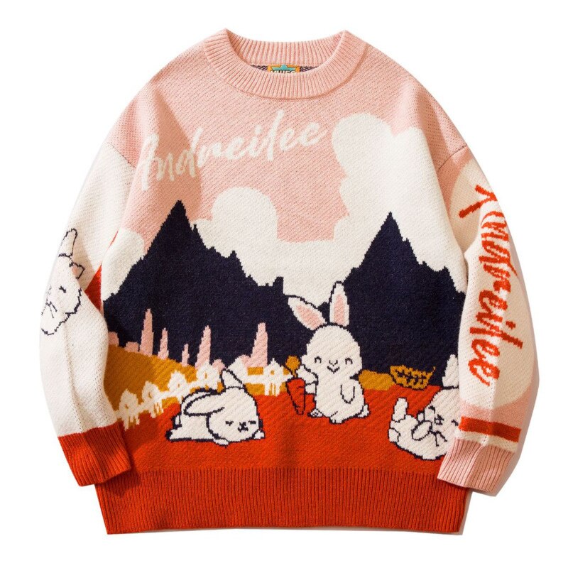 Harajuku-pull-tricot-en-forme-de-lapin-pour-homme-pull-style-Hip-Hop-d-contract-ample