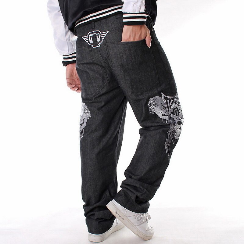 Pantalon-en-Denim-pour-homme-Streetwear-ample-surdimensionn-style-Hip-Hop-d-contract-avec-broderie-de