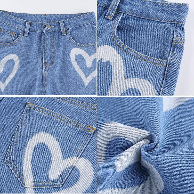 Jean-Vintage-imprim-coeur-pour-femme-pantalon-Baggy-taille-haute-style-Harajuku-Streetwear-Denim-ann-es