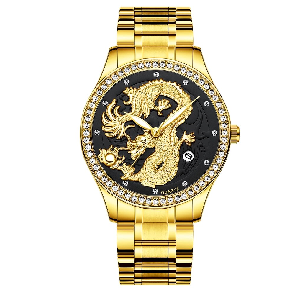 Montre-de-luxe-Quartz-pour-hommes-Dragon-sculpt-en-3D-marque-dor-e-calendrier-lumineux-nouvelle