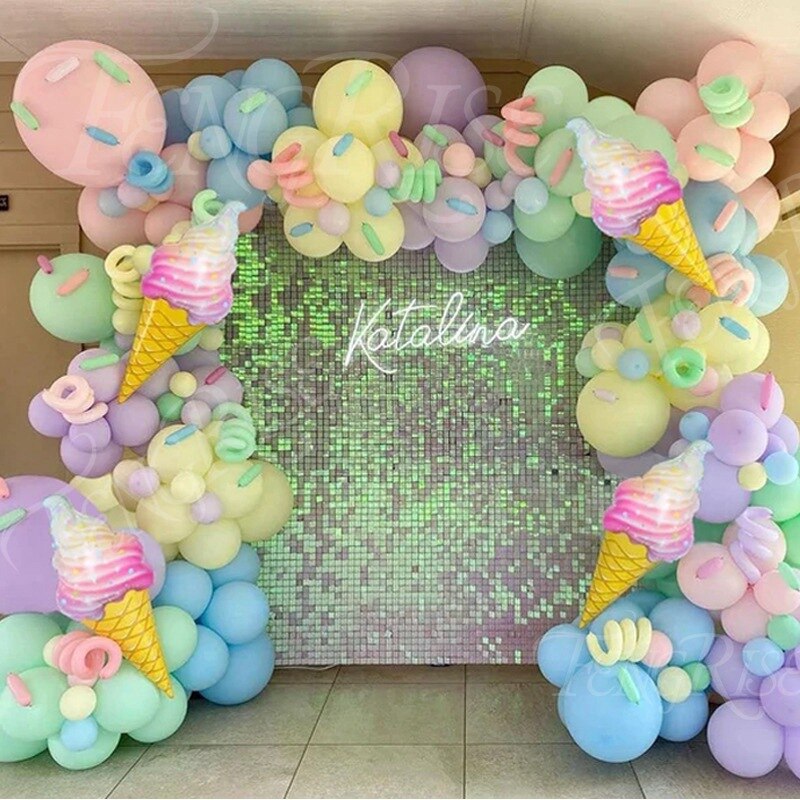 Guirlande-en-arc-de-couleur-Pastel-rose-Macaron-cha-ne-de-ballons-arc-en-ciel-mat