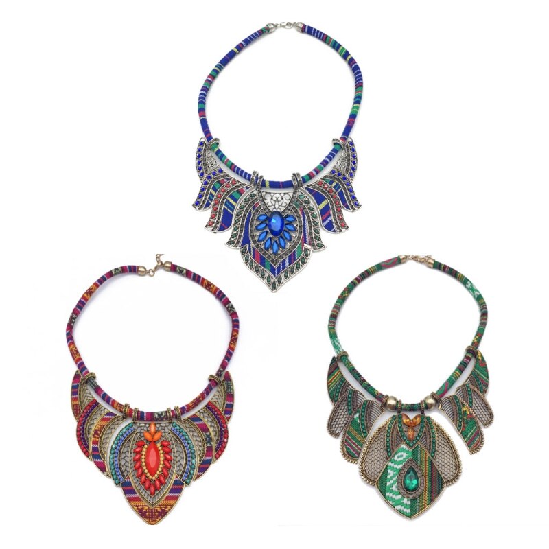 Collier-ras-du-cou-avec-bavoir-pais-style-boh-me-indien-africain-gyptien-Tribal