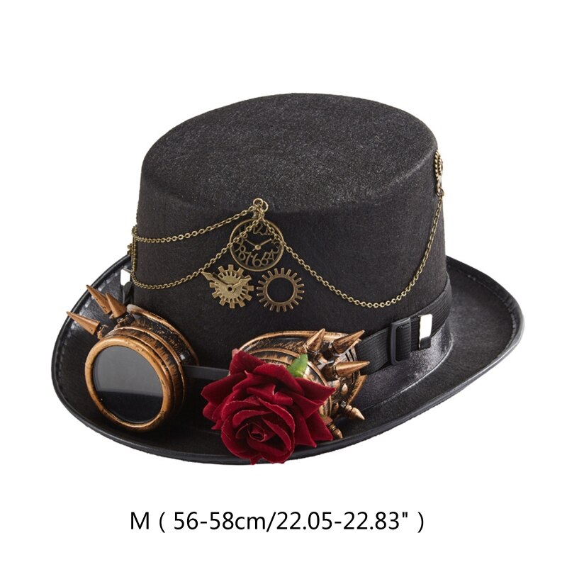 Steampunk-chapeau-avec-lunettes-pour-homme-Vintage-Jazz-Gay-gothique-d-guisement-d-halloween-f-te