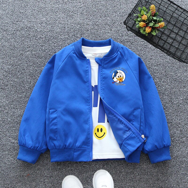 Manteaux-de-printemps-Donald-Duck-pour-gar-ons-et-filles-veste-capuche-avec-fermeture-clair-sweat