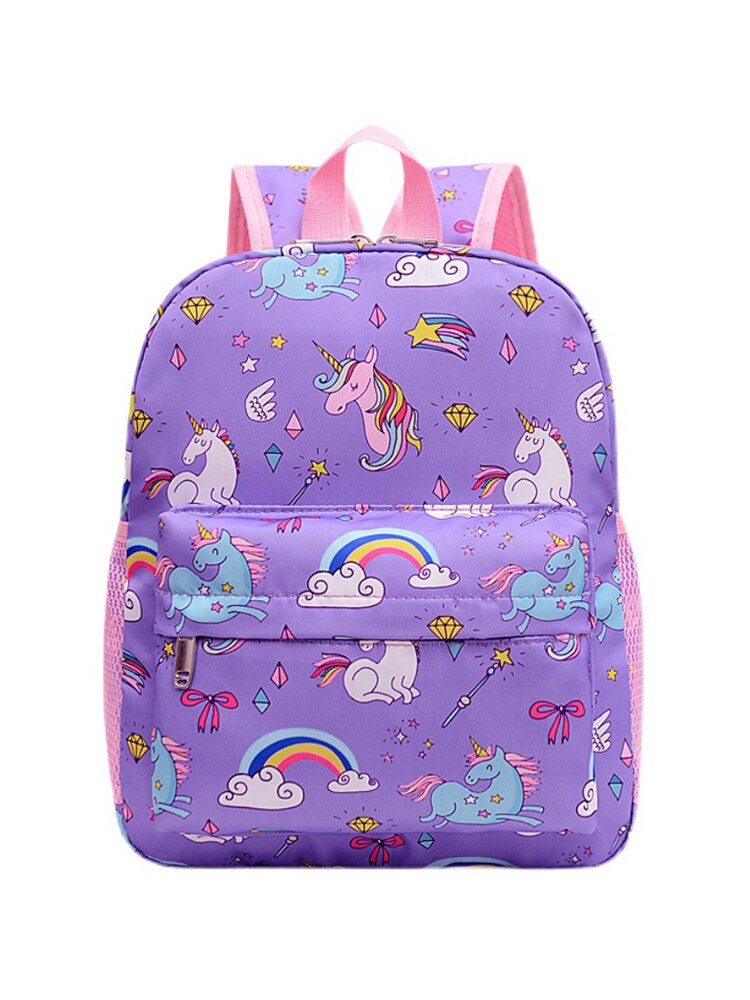 Sac-dos-d-cole-primaire-pour-filles-joli-sac-dos-Double-paule-motif-licorne-motif-Floral