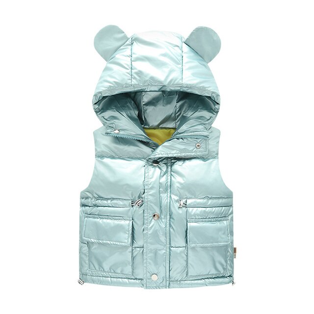 Gilet-d-hiver-en-coton-argent-brillant-pour-enfants-v-tement-chaud-et-pais-sans-manches