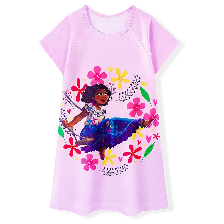 Disney-robe-princesse-Encanto-pour-filles-tenue-d-t-mignonne-v-tements-pour-enfants-pyjamas-pour