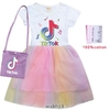 Robe-de-princesse-arc-en-ciel-pour-enfants-tenue-de-f-te-d-anniversaire-avec-sac