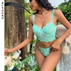 ECTOOKO-sous-v-tements-Sexy-en-dentelle-fleurs-nouvelle-collection-de-Lingerie-deux-pi-ces-vert