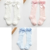 Chaussettes-d-t-pour-b-b-3-paires-blanches-roses-et-bleues-avec-n-ud-tubulaire