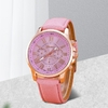 Montre-Quartz-pour-femmes-d-affaires-accessoire-de-luxe-unisexe-Simple-Double-couche-rose