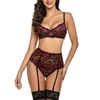 Ensemble-de-Lingerie-deux-pi-ces-Sexy-pour-femmes-tenue-de-nuit-en-dentelle-Short-ajour