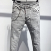 DSQUARED2-jean-lettres-pour-hommes-femmes-Streetwear-tendance-d-contract-Slim-coupe-droite-d-chir-feuille