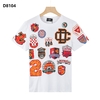 Dsquared2-Logo-imprim-en-coton-pour-hommes-et-femmes-d-contract-tendance-col-rond-manches-courtes