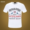 Dsquared2-T-Shirt-col-ras-du-cou-100-coton-pour-hommes-et-femmes-d-contract