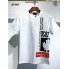 Dsquared2-T-Shirt-col-rond-pour-homme-classique-en-coton-avec-imprim-de-feuilles-d-rable