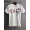 Dsquared2-T-Shirt-col-rond-pour-homme-ample-et-d-contract-la-mode-avec-impression