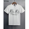 Dsquared2-T-Shirt-col-rond-en-coton-pour-homme-d-contract-la-mode-avec-impression