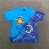 T-shirt-Tie-Dye-bleu-pour-homme-et-femme-de-bonne-qualit-Vintage-avec-impression-soleil