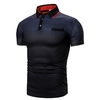 Polo-manches-courtes-personnalis-pour-homme-haut-d-contract-Slim