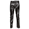 Pantalon-crayon-en-cuir-verni-pour-hommes-aspect-mouill-brillant-taille-moyenne-droit-Costume-de-Bar