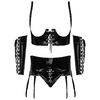 Ensemble-de-Lingerie-en-cuir-verni-pour-femmes-Sexy-Look-mouill-buste-ouvert-demi-tasses-Corset