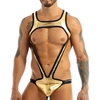 Harnais-m-tallique-brillant-pour-hommes-pochette-bomb-e-jockstrap-Sissy-Gay-Club-lutte-Singlet-body