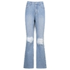 Jean-moulant-bleu-d-chir-pour-femme-Streetwear-pantalon-vas-bas-cloche-taille-haute-Y2k