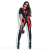 Oshoplive-Combinaisons-et-leggings-de-batterie-manches-courtes-pour-femmes-maille-fendue-noir-rouge-nouvelle-mode