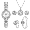 Ensemble-de-montre-de-luxe-pour-femme-bague-collier-boucles-d-oreilles-biscuits-horloge-mode-montre