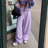 Conmoto-pantalon-d-contract-violet-pour-femme-ample-la-mode-avec-poches-fermeture-clair-jambes-larges