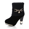 Bottes-talons-hauts-pour-femme-bottines-courtes-bout-pointu-Slim-rouge-noir-chaussures-automne-hiver-offre