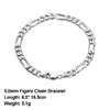 ORSA-jewelry-Bracelet-en-argent-Sterling-925-de-qualit-sup-rieure-cha-ne-maillons-Figaro-italien