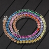 Uwin-collier-Hip-Hop-multicolore-avec-cha-ne-de-Tennis-4mm-couleur-strass-glac-mode-hommes