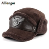 Casquette-d-hiver-en-cuir-de-haute-qualit-pour-hommes-chapeau-en-laine-d-agneau-chaud