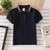 Polo-manches-courtes-unisexe-Haut-col-la-mode-2-16-ans