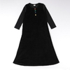 Robe-d-hiver-en-velours-pour-filles-v-tements-manches-longues-c-tel-s-noirs-avec