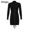 Darlingaga-robe-noire-moulante-manches-longues-pour-femme-tenue-de-soir-e-bandes-Patchwork-Clubwear-automne