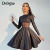 Darlingaga-robe-de-soir-e-pliss-e-et-l-gante-Corset-scintillant-Patchwork-transparente-mode-Sexy