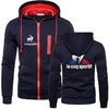 Sweat-shirt-capuche-avec-fermeture-clair-verticale-pour-homme-v-tement-de-sport-imprim-Le-Coq