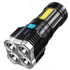 Lampe-de-poche-LED-Rechargeable-4-c-urs-projecteur-d-ext-rieur-multifonctionnel-longue-port-e