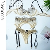 Ellolace-Lingerie-Sexy-transparente-soutien-gorge-armatures-Costumes-rotiques-n-ud-papillon-broderie-florale-jarretelles-ensembles