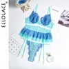 Ellolace-ensemble-de-3-pi-ces-Lingerie-de-luxe-rotique-Sexy-volants-sous-v-tements-d